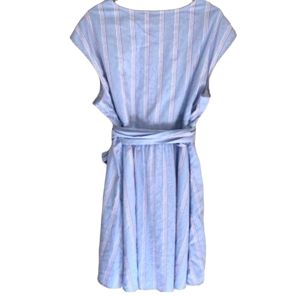 NWT VINEYARD VINES Striped Seersucker Tie Dress Bimini Blue - Picture 6 of 6